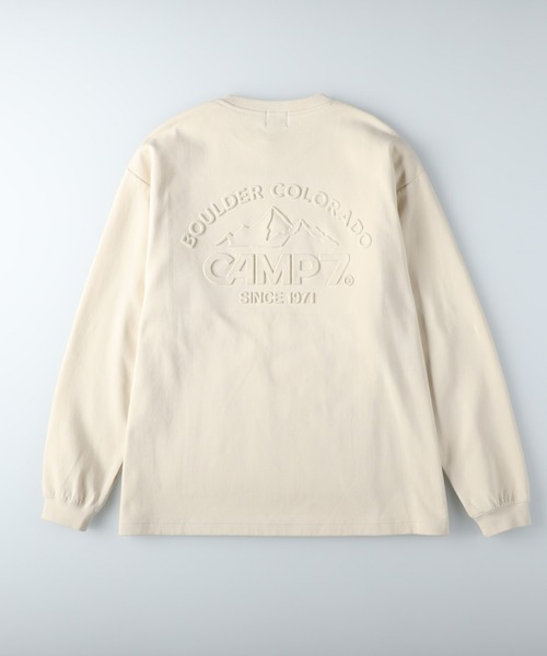 CAMP7(キャンプセブン)の「【CAMP7】エンボスロゴロンT(Tシャツ/カットソー・メンズ・ブラック/ネイビー/オフホワイト/ベージュ/ブラウン/グリーン・L/XL/S/M)」の8枚目の写真