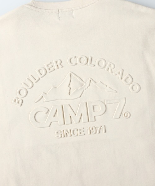 CAMP7(キャンプセブン)の「【CAMP7】エンボスロゴロンT(Tシャツ/カットソー・メンズ・ブラック/ネイビー/オフホワイト/ベージュ/ブラウン/グリーン・L/XL/S/M)」の9枚目の写真