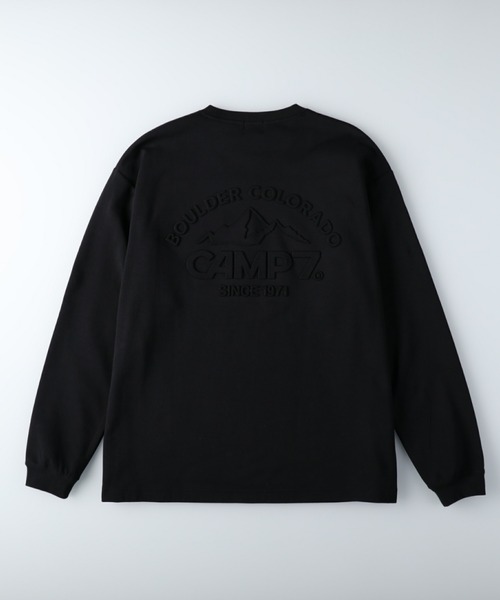 CAMP7(キャンプセブン)の「【CAMP7】エンボスロゴロンT(Tシャツ/カットソー・メンズ・ブラック/ネイビー/オフホワイト/ベージュ/ブラウン/グリーン・L/XL/S/M)」の15枚目の写真