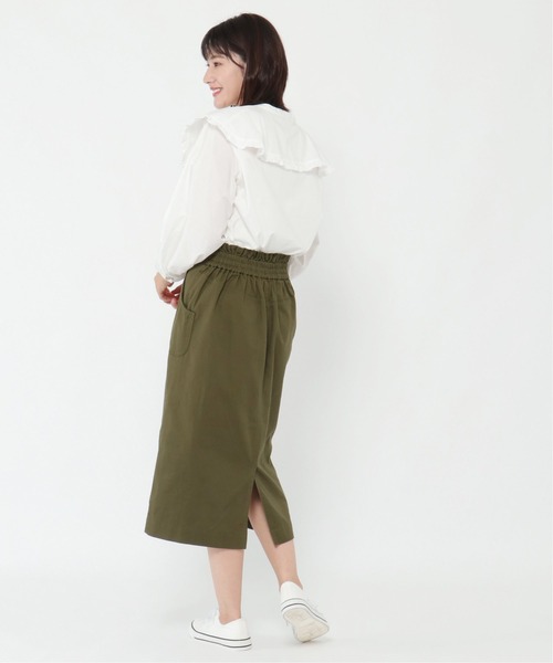 ikka（イッカ）の「ミリタリーIラインスカート（スカート・レディース・ベージュ/ネイビー/オリーブ・M/L）」の8枚目の写真