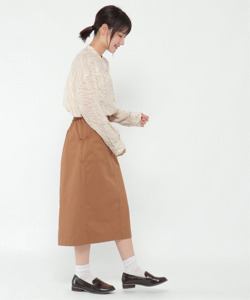 ikka（イッカ）の「ミリタリーIラインスカート（スカート・レディース・ベージュ/ネイビー/オリーブ・M/L）」の9枚目の写真