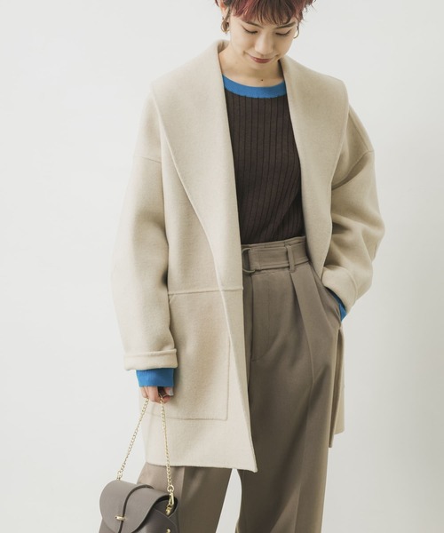 URBAN RESEARCH（アーバンリサーチ）の「バイカラーコンパクトリブニット（ニット/セーター・レディース・ブラック系その他/ベージュ系その他/ホワイト系その他/グリーン系その他/ブラウン系その他/イエロー系その他/ブルー系その他/ホワイト・FREE）」の19枚目の写真