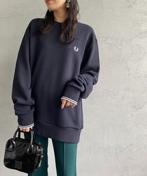 [FRED PERRY/フレッドペリー] ワンポイント刺繍 クルーネックスウェット