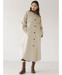 MURUA | ノーカラーレイヤードコート(ダウンジャケット/コート)