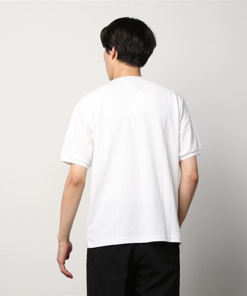 Scye（サイ）の「Scye/サイ　ヘンリーネックTEE　HENLEY NECK TEE（Tシャツ/カットソー・メンズ・ホワイト/グリーン・38）」の3枚目の写真