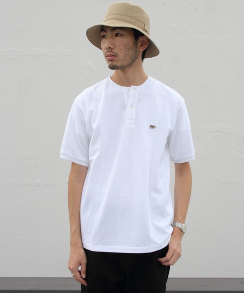 Scye（サイ）の「Scye/サイ　ヘンリーネックTEE　HENLEY NECK TEE（Tシャツ/カットソー・メンズ・ホワイト/グリーン・38）」の11枚目の写真