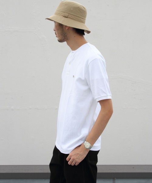 Scye（サイ）の「Scye/サイ　ヘンリーネックTEE　HENLEY NECK TEE（Tシャツ/カットソー・メンズ・ホワイト/グリーン・38）」の10枚目の写真