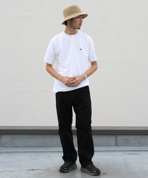 Scye（サイ）の「Scye/サイ　ヘンリーネックTEE　HENLEY NECK TEE（Tシャツ/カットソー・メンズ・ホワイト/グリーン・38）」の8枚目の写真