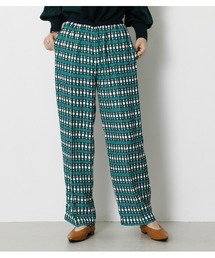 crie conforto | ロンシャンジオメトリックプリントパンツ(スラックス)