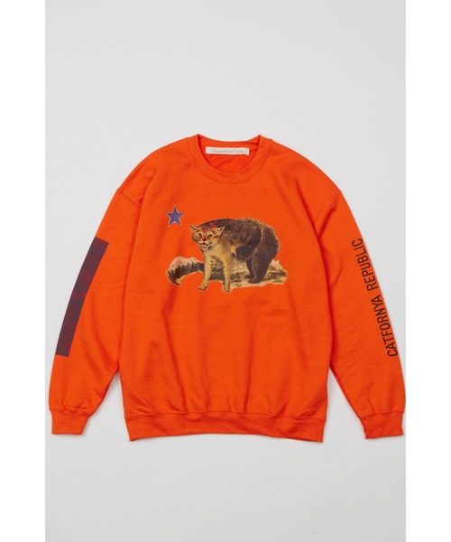 AlexanderLeeChang（アレキサンダーリーチャン）の「AlexanderLeeChang/アレキサンダーリーチャン CATFORNYA CREW クルーネックスウェット（スウェット・メンズ・グレー/オレンジ/ブラック・2/4/3）」の18枚目の写真