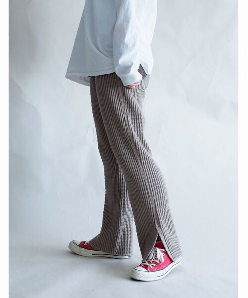 MANASTASH(マナスタッシュ)の「MANASTASH/マナスタッシュ W's SNUGGLE SNUG THERMAL PT ウィメンズ スナッグサーマルパンツ(スウェットパンツ・レディース・モカ/ナチュラル/ブラック・MEDIUM)」の5枚目の写真