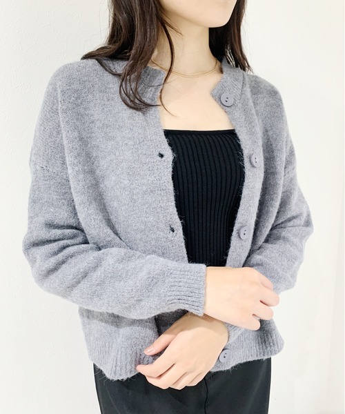 CLEA(クレア)の「ドロップショルダールーズニットカーディガン(カーディガン/ボレロ・レディース・アイボリー/チャコールグレー/ブラウン/グリーン・FREE)」の15枚目の写真