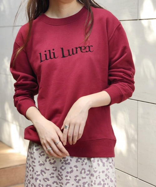 Banner Barrett（バナーバレット）の「【Lili Lurex】フロッキーロゴトレーナー（Tシャツ/カットソー・レディース・ボルドー/ホワイト/ブラウン・38）」の3枚目の写真