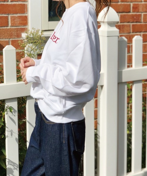 Banner Barrett（バナーバレット）の「【Lili Lurex】フロッキーロゴトレーナー（Tシャツ/カットソー・レディース・ボルドー/ホワイト/ブラウン・38）」の12枚目の写真