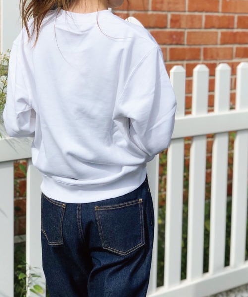 Banner Barrett（バナーバレット）の「【Lili Lurex】フロッキーロゴトレーナー（Tシャツ/カットソー・レディース・ボルドー/ホワイト/ブラウン・38）」の13枚目の写真