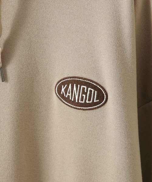 KANGOL（カンゴール）の「【別注・コラボ】ZIP FIVE×KANGOL　オーバルロゴビックシルエットパーカー（パーカー・レディース・ホワイト/ベージュ/ネイビー/杢グレー/ベージュ系/ネイビー系/ブラック/ブルーグレー・X-LARGE/LARGE/MEDIUM）」の10枚目の写真