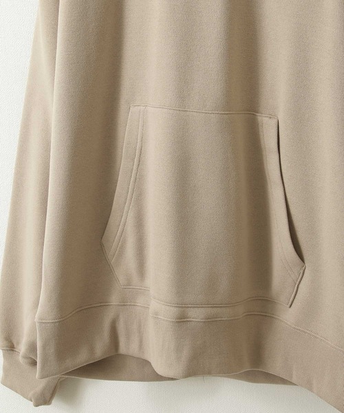 KANGOL（カンゴール）の「【別注・コラボ】ZIP FIVE×KANGOL　オーバルロゴビックシルエットパーカー（パーカー・レディース・ホワイト/ベージュ/ネイビー/杢グレー/ベージュ系/ネイビー系/ブラック/ブルーグレー・X-LARGE/LARGE/MEDIUM）」の11枚目の写真