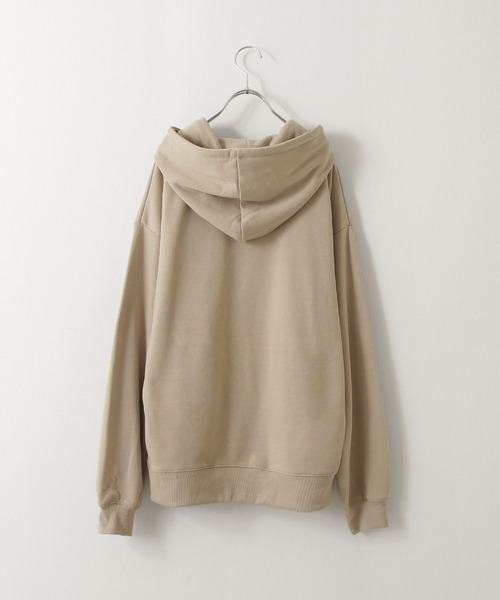 KANGOL（カンゴール）の「【別注・コラボ】ZIP FIVE×KANGOL　オーバルロゴビックシルエットパーカー（パーカー・レディース・ホワイト/ベージュ/ネイビー/杢グレー/ベージュ系/ネイビー系/ブラック/ブルーグレー・X-LARGE/LARGE/MEDIUM）」の13枚目の写真