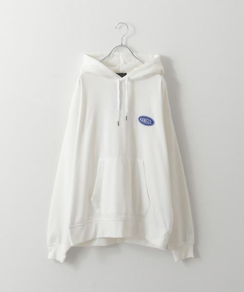 KANGOL（カンゴール）の「【別注・コラボ】ZIP FIVE×KANGOL　オーバルロゴビックシルエットパーカー（パーカー・レディース・ホワイト/ベージュ/ネイビー/杢グレー/ベージュ系/ネイビー系/ブラック/ブルーグレー・X-LARGE/LARGE/MEDIUM）」の22枚目の写真