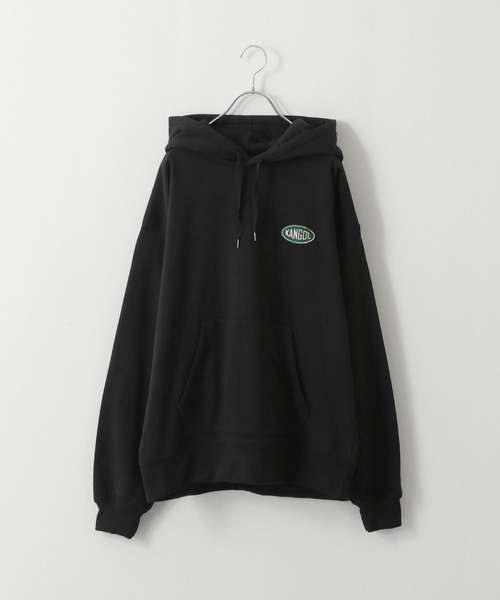 KANGOL（カンゴール）の「【別注・コラボ】ZIP FIVE×KANGOL　オーバルロゴビックシルエットパーカー（パーカー・レディース・ホワイト/ベージュ/ネイビー/杢グレー/ベージュ系/ネイビー系/ブラック/ブルーグレー・X-LARGE/LARGE/MEDIUM）」の21枚目の写真