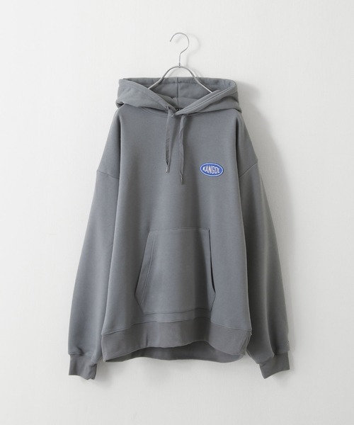 KANGOL（カンゴール）の「【別注・コラボ】ZIP FIVE×KANGOL　オーバルロゴビックシルエットパーカー（パーカー・レディース・ホワイト/ベージュ/ネイビー/杢グレー/ベージュ系/ネイビー系/ブラック/ブルーグレー・X-LARGE/LARGE/MEDIUM）」の20枚目の写真