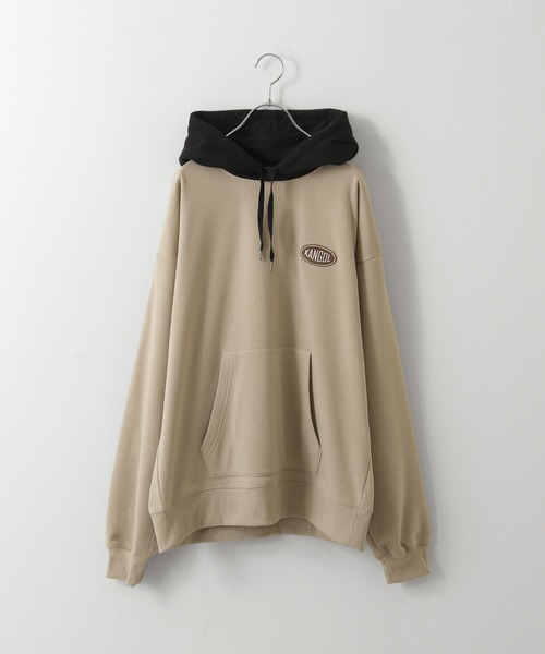 KANGOL（カンゴール）の「【別注・コラボ】ZIP FIVE×KANGOL　オーバルロゴビックシルエットパーカー（パーカー・レディース・ホワイト/ベージュ/ネイビー/杢グレー/ベージュ系/ネイビー系/ブラック/ブルーグレー・X-LARGE/LARGE/MEDIUM）」の17枚目の写真