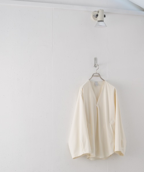 CASPER JOHN(キャスパージョン)の「Kersey tunic/カルゼチュニック(シャツ/ブラウス・メンズ・ホワイト/チャコールグレー/グレイッシュベージュ・SMALL/MEDIUM/LARGE)」の22枚目の写真