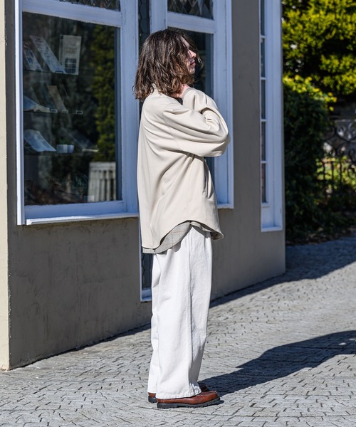 CASPER JOHN(キャスパージョン)の「Kersey tunic/カルゼチュニック(シャツ/ブラウス・メンズ・ホワイト/チャコールグレー/グレイッシュベージュ・SMALL/MEDIUM/LARGE)」の17枚目の写真