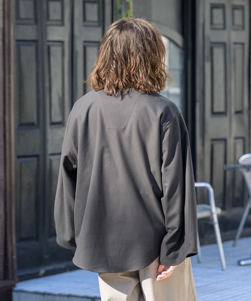 CASPER JOHN(キャスパージョン)の「Kersey tunic/カルゼチュニック(シャツ/ブラウス・メンズ・ホワイト/チャコールグレー/グレイッシュベージュ・SMALL/MEDIUM/LARGE)」の15枚目の写真