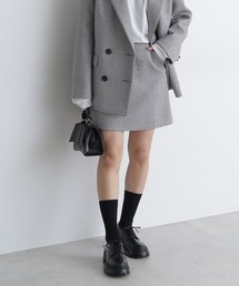 FREE'S MART | 【Sシリーズ対応】起毛チェック台形ミニスカート(スカート)