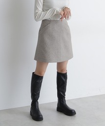 FREE'S MART | 【Sシリーズ対応】起毛チェック台形ミニスカート(スカート)