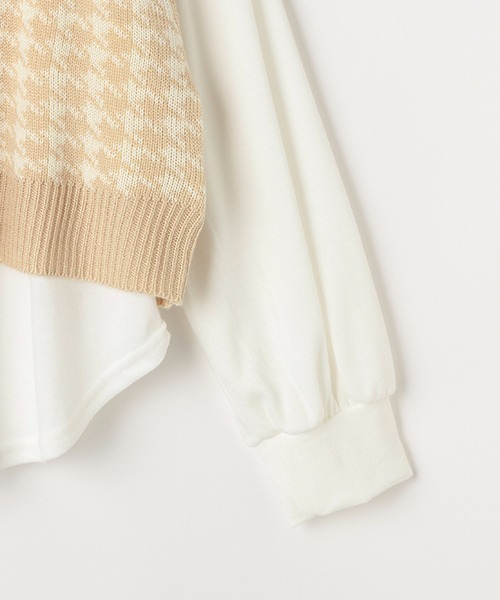 LOVETOXIC（ラブトキシック）の「千鳥ベスト×Tシャツセット（アンサンブル・キッズ・ベージュ/ライトグレー・SS/S/M/L）」の7枚目の写真