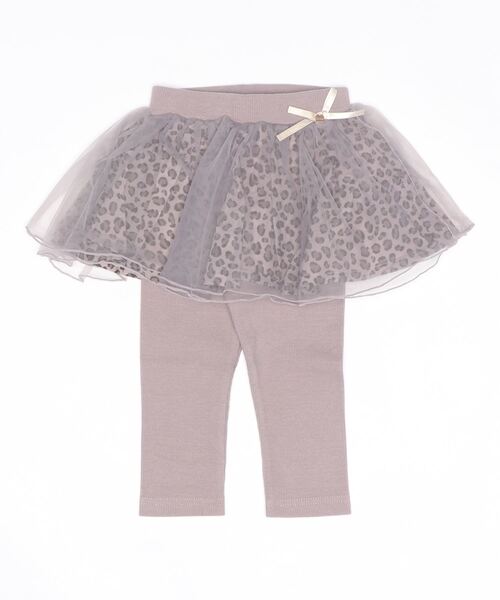 petit main（プティマイン）の「チュールつきレギンス（レギンス/スパッツ・キッズ・アイボリー/チャコール/ライトグレー/ライトピンク/グレー/オフホワイト・100cm/130cm/90cm/110cm/120cm/80ｃｍ）」の4枚目の写真