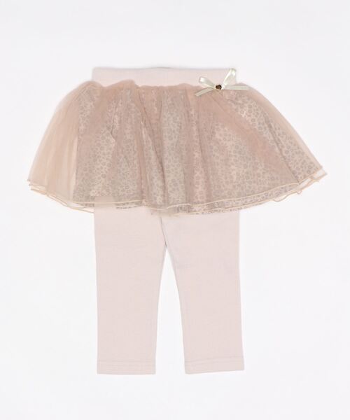 petit main（プティマイン）の「チュールつきレギンス（レギンス/スパッツ・キッズ・アイボリー/チャコール/ライトグレー/ライトピンク/グレー/オフホワイト・100cm/130cm/90cm/110cm/120cm/80ｃｍ）」の6枚目の写真