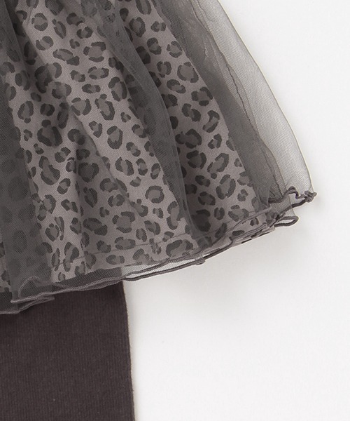 petit main（プティマイン）の「チュールつきレギンス（レギンス/スパッツ・キッズ・アイボリー/チャコール/ライトグレー/ライトピンク/グレー/オフホワイト・100cm/130cm/90cm/110cm/120cm/80ｃｍ）」の12枚目の写真