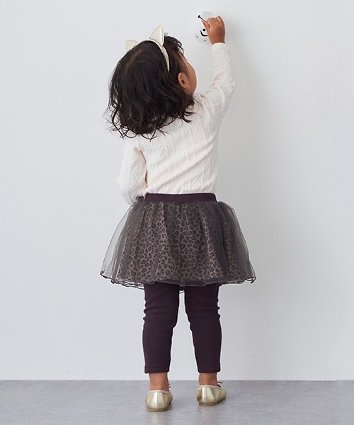 petit main（プティマイン）の「チュールつきレギンス（レギンス/スパッツ・キッズ・アイボリー/チャコール/ライトグレー/ライトピンク/グレー/オフホワイト・100cm/130cm/90cm/110cm/120cm/80ｃｍ）」の18枚目の写真