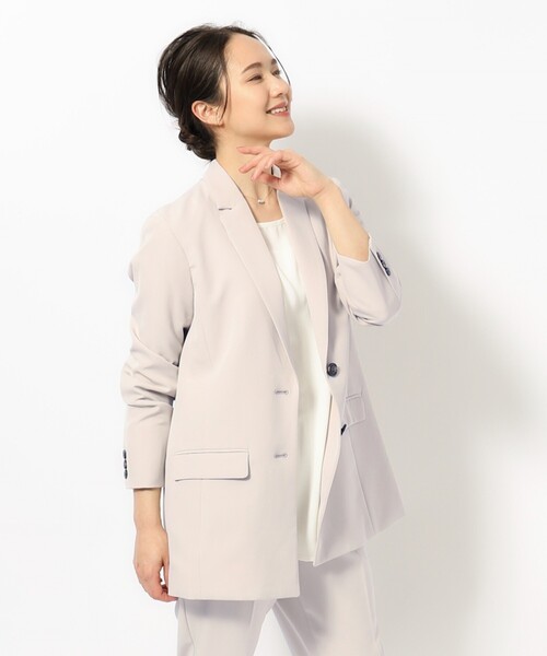 SHOO・LA・RUE（シューラルー）の「◆【S-3L】ダブルクロスミドル丈テーラードジャケット（テーラードジャケット・レディース・ブラック系1/ベージュ系その他5・01/02/03/04/05）」の11枚目の写真