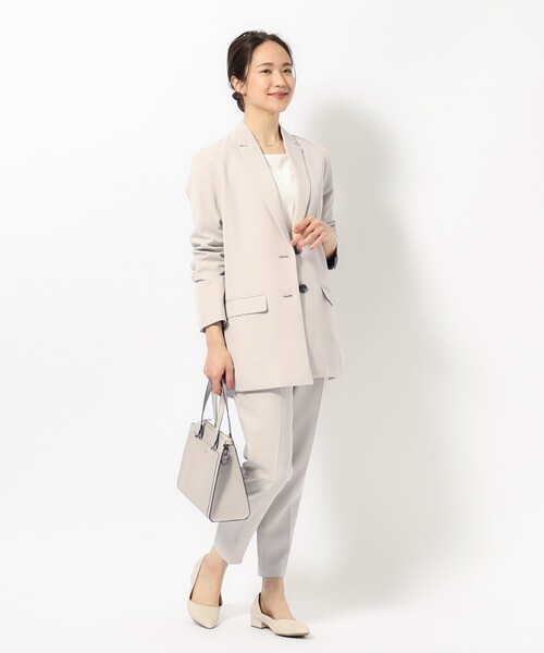 SHOO・LA・RUE（シューラルー）の「◆【S-3L】ダブルクロスミドル丈テーラードジャケット（テーラードジャケット・レディース・ブラック系1/ベージュ系その他5・01/02/03/04/05）」の10枚目の写真