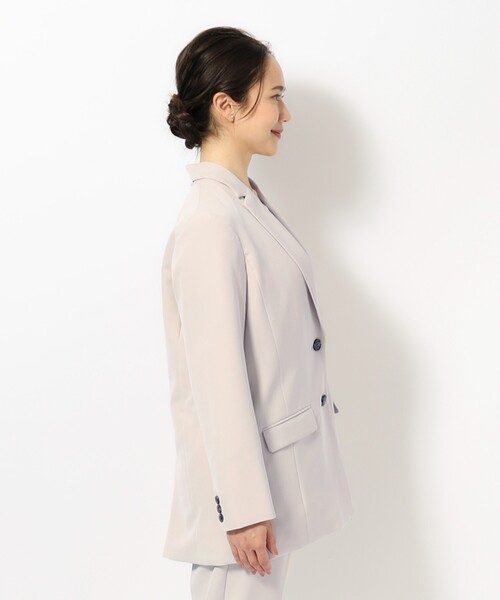 SHOO・LA・RUE（シューラルー）の「◆【S-3L】ダブルクロスミドル丈テーラードジャケット（テーラードジャケット・レディース・ブラック系1/ベージュ系その他5・01/02/03/04/05）」の14枚目の写真