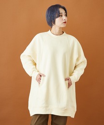 CUBE SUGAR（キューブシュガー）の「WEB限定 裏起毛 裏毛 スウェット ラグランスリーブ チュニック（スウェット）」