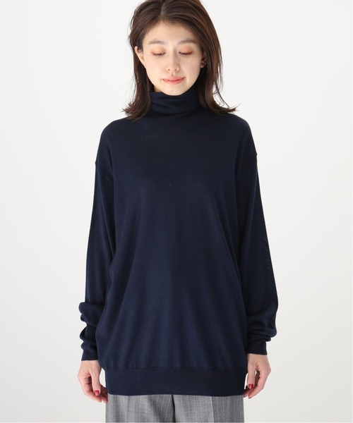 plage（プラージュ）の「Preciousタートルプルオーバー◆（ニット/セーター・レディース・ネイビー/ホワイト・38/36）」の12枚目の写真