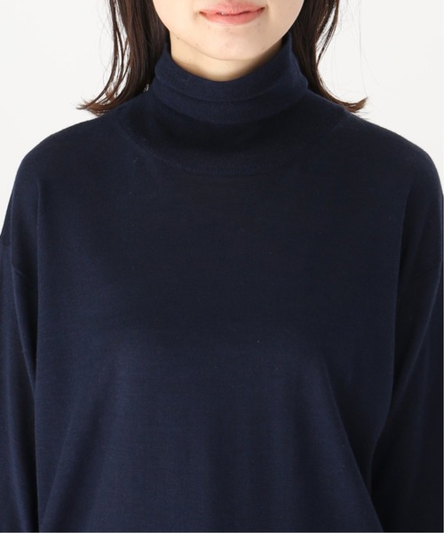 plage（プラージュ）の「Preciousタートルプルオーバー◆（ニット/セーター・レディース・ネイビー/ホワイト・38/36）」の6枚目の写真