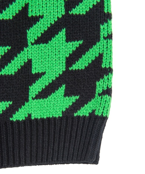 PUNYUS（プニュズ）の「千鳥柄タートルネックオーバーニット（ニット/セーター・レディース・ホワイト/オレンジ/グリーン・4/3）」の15枚目の写真