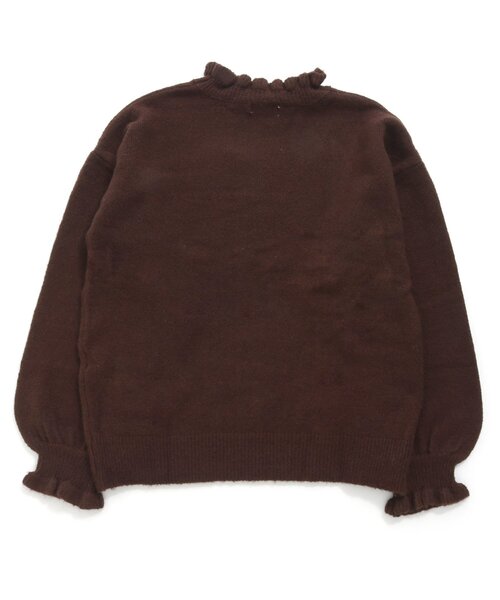 algy（アルジー）の「フラワーシシュウニット（ニット/セーター・キッズ・オフホワイト/ブラウン/ラベンダー・SMALL/XX-SMALL/X-SMALL/MEDIUM）」の5枚目の写真