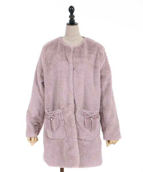 axesfemmePOETIQUE フェイクファーロングコート・新品 axes femme｜ファーティペ付ロングコート | Rakuten Fashion