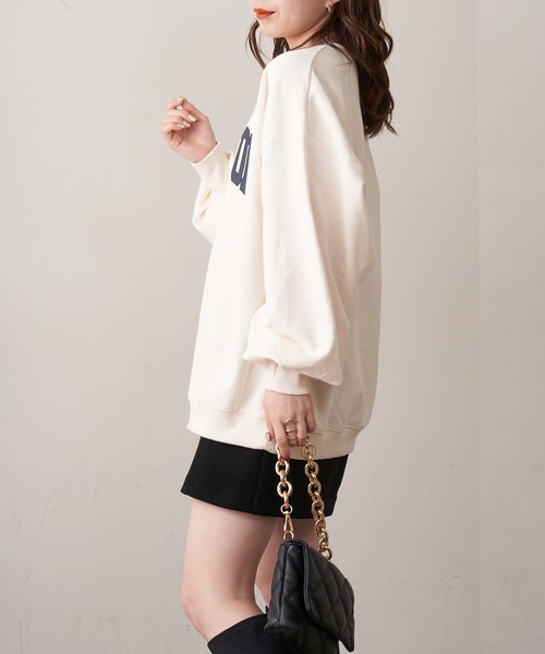 Chico（チコ）の「ルーズロゴステッチスウェット（スウェット・レディース・ライトグレー/ネイビー/アイボリー/オートミール・FREE）」の20枚目の写真