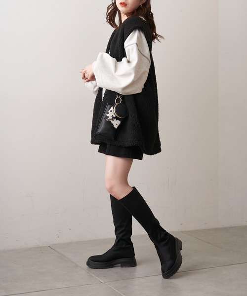 Chico（チコ）の「ルーズロゴステッチスウェット（スウェット・レディース・ライトグレー/ネイビー/アイボリー/オートミール・FREE）」の11枚目の写真