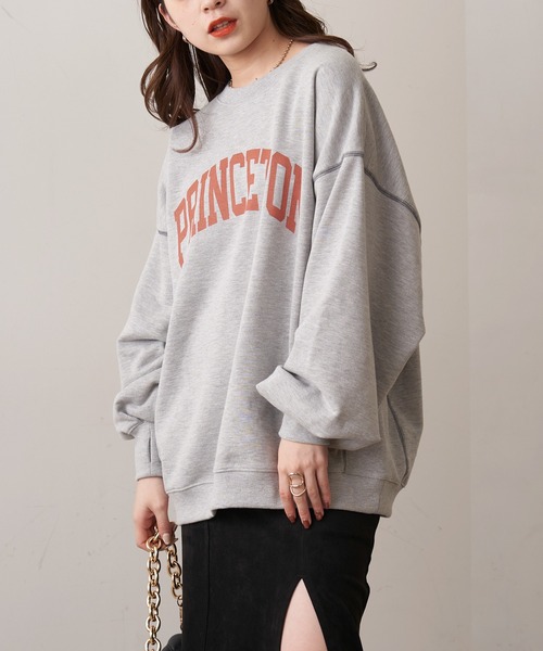 Chico（チコ）の「ルーズロゴステッチスウェット（スウェット・レディース・ライトグレー/ネイビー/アイボリー/オートミール・FREE）」の17枚目の写真