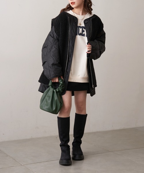 Chico（チコ）の「ルーズロゴステッチスウェット（スウェット・レディース・ライトグレー/ネイビー/アイボリー/オートミール・FREE）」の5枚目の写真