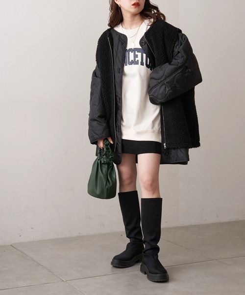 Chico（チコ）の「ルーズロゴステッチスウェット（スウェット・レディース・ライトグレー/ネイビー/アイボリー/オートミール・FREE）」の10枚目の写真